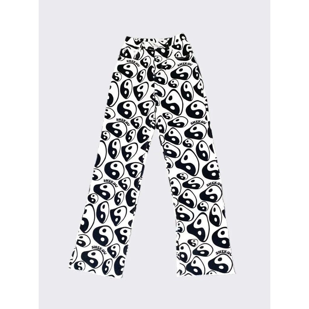 Shekou High Waisted  Yin and Yang Jeans Size Large . grunge jeans,